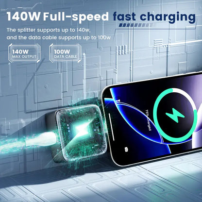 ⚡ 140W Smart Auto-Eject USB-C Charging Guard