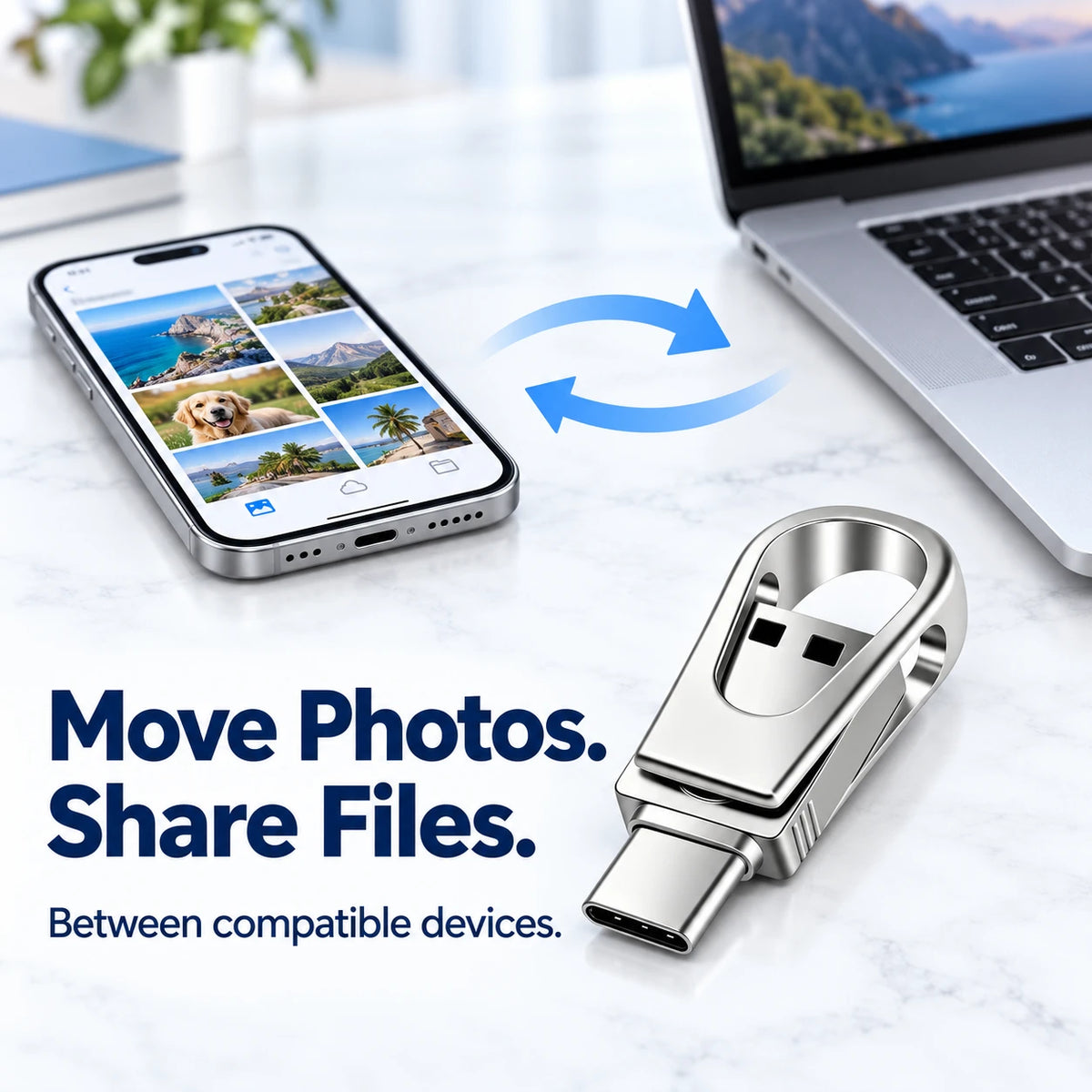 USB Flash Drive for Photos & Files | Less Clutter 📱