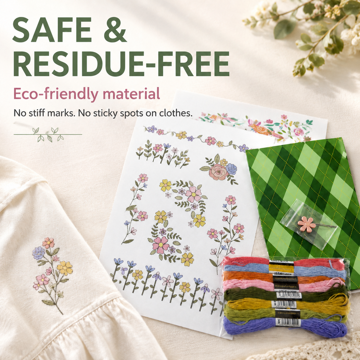 Printable Water-Soluble Sticky Embroidery Stabilizer🪡