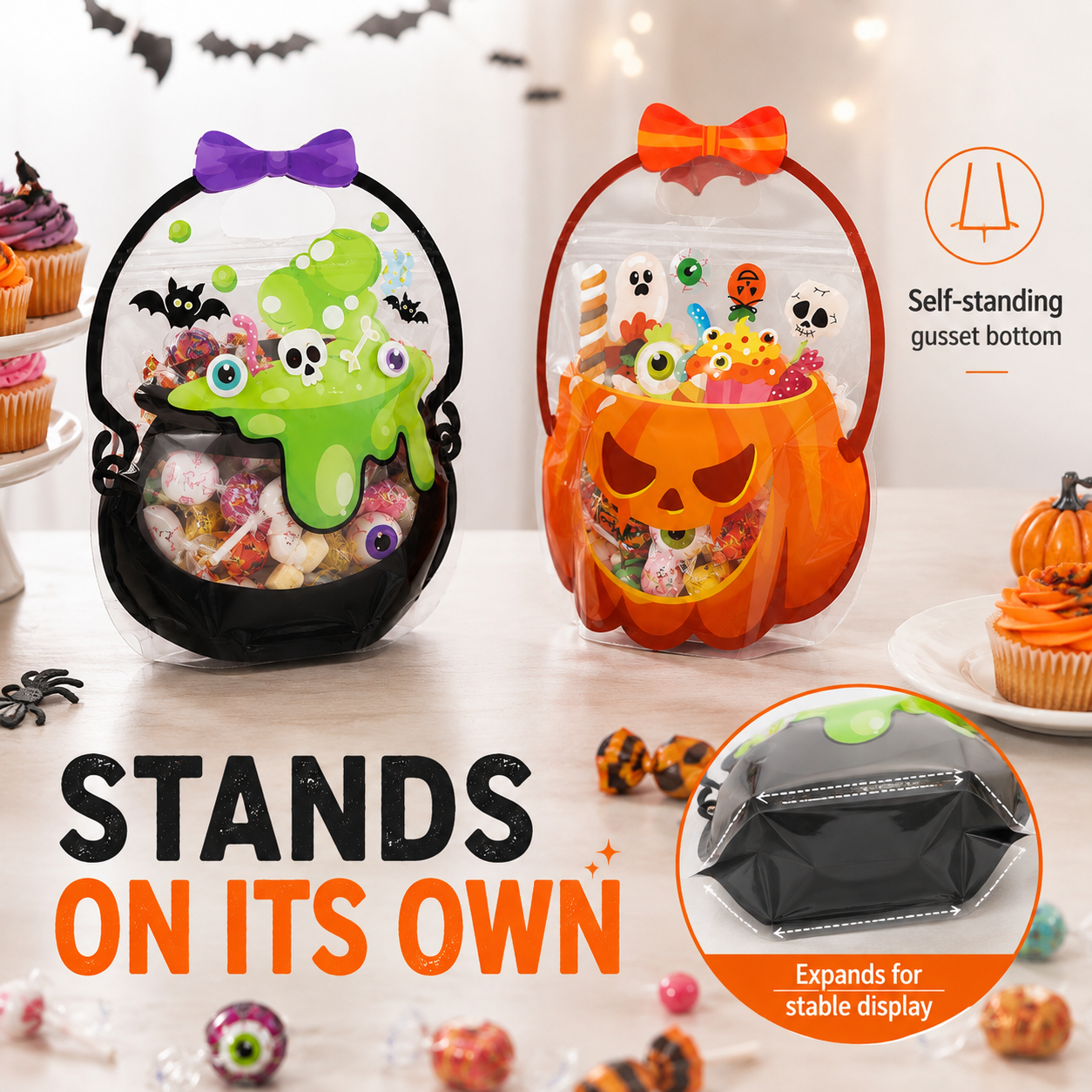 🎃 Stand-Up Halloween Goodie Bags