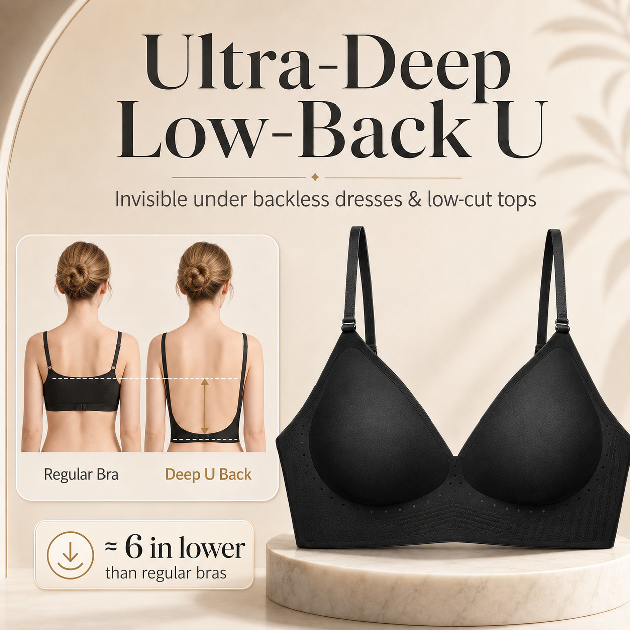 🌬️ Seamless Air-Vent Low Back Bra