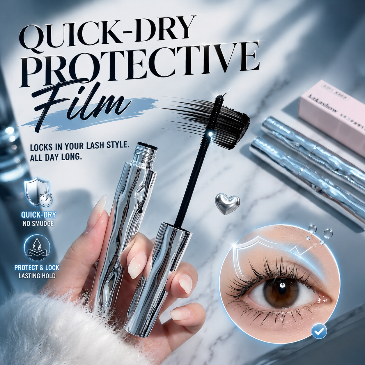 Waterproof Lengthening & Curling Black Mascara