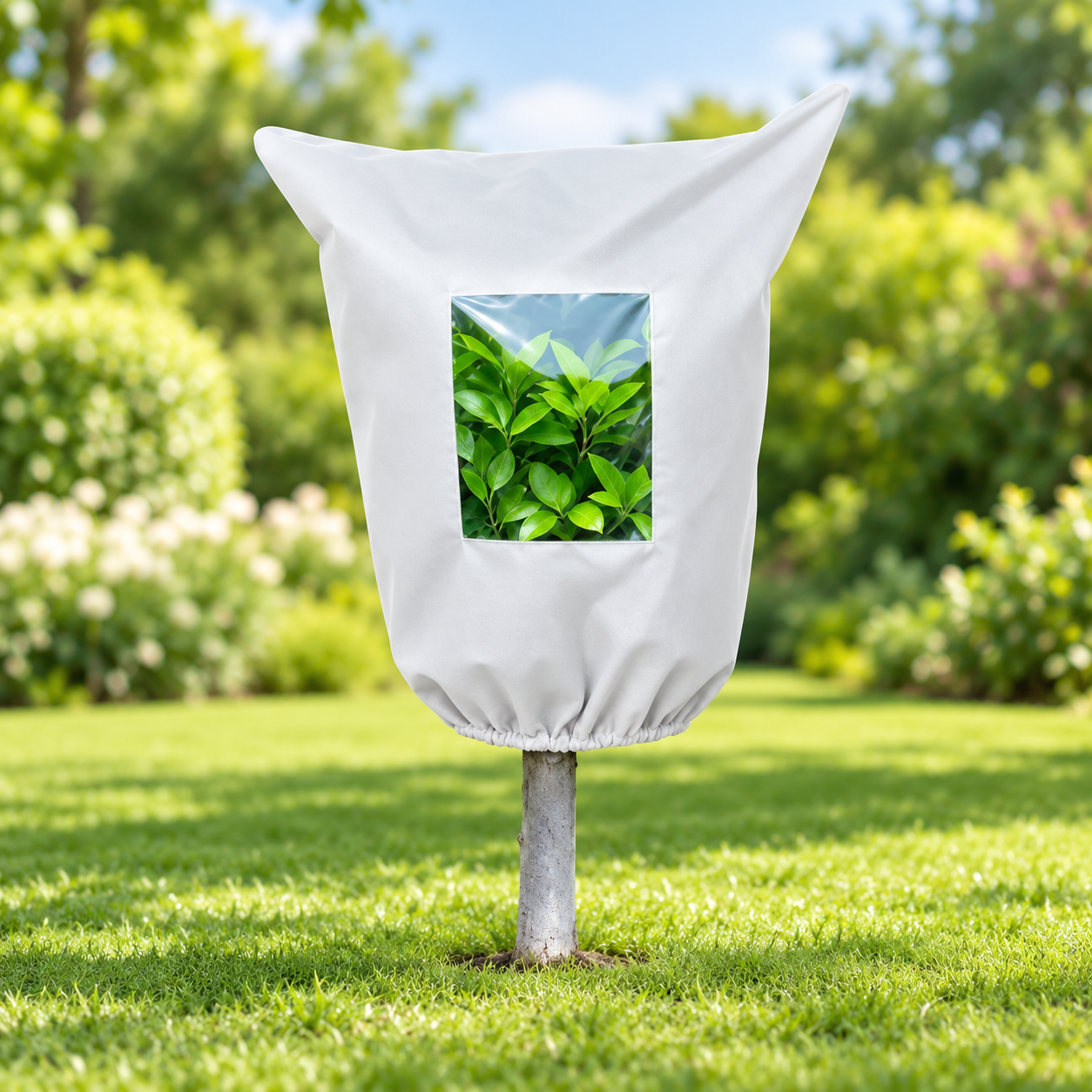 🌱Plant cover with zipper, drawstring, and transparent panel - suitable for trees, plants, and shrubs