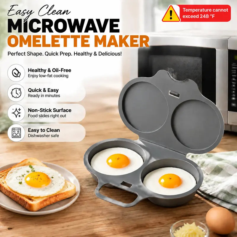 🍳Dual-cavity microwave egg cooker