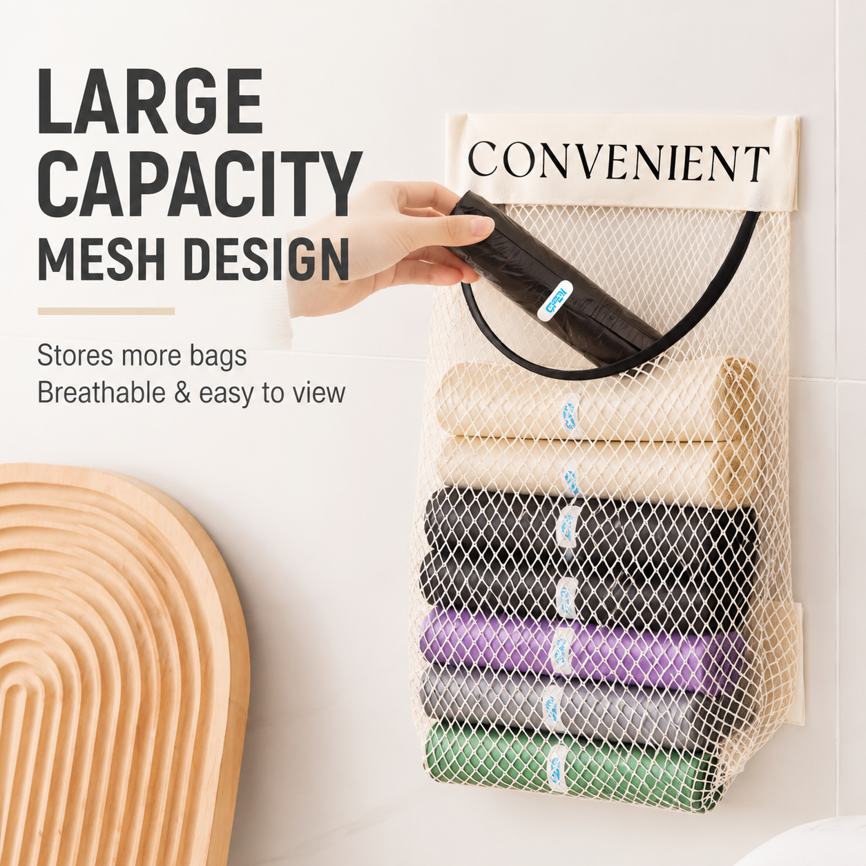 🏠Large-capacity wall-mounted garbage bag storage bag for kitchen