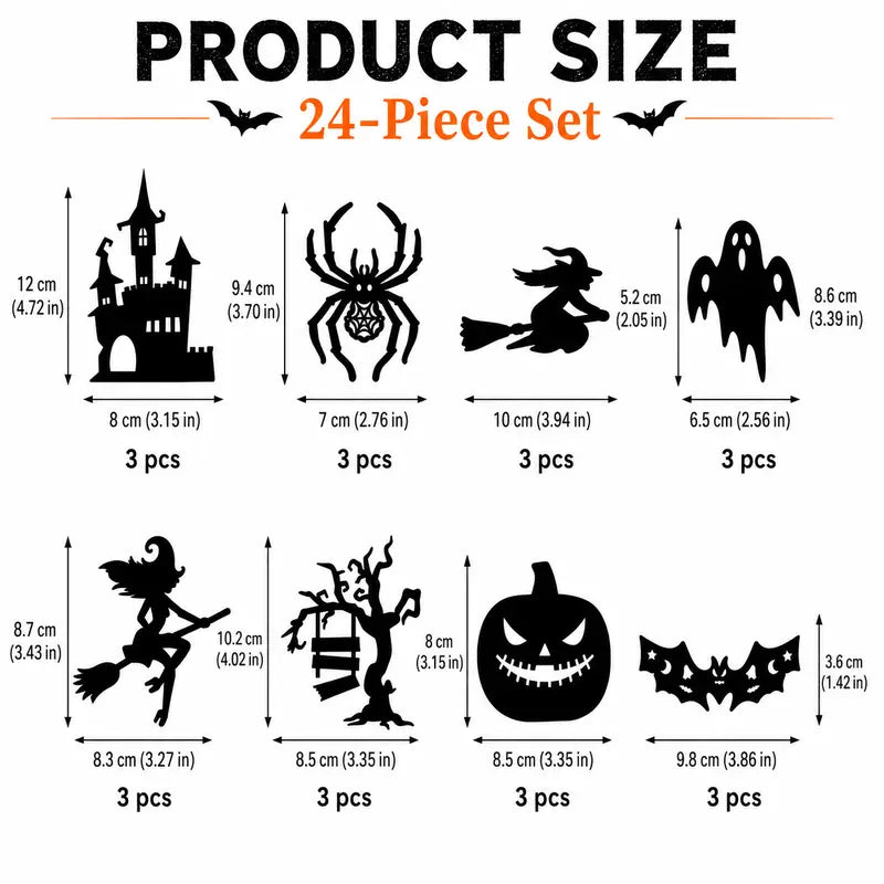 ✨ Halloween LED Silhouette Wall Light Stickers | Wire-Free Decor🎃