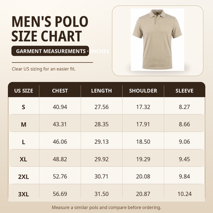 Men's Textured Quick-Dry Polo 👔