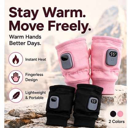 Unisex Rechargeable Heated Fingerless Gloves