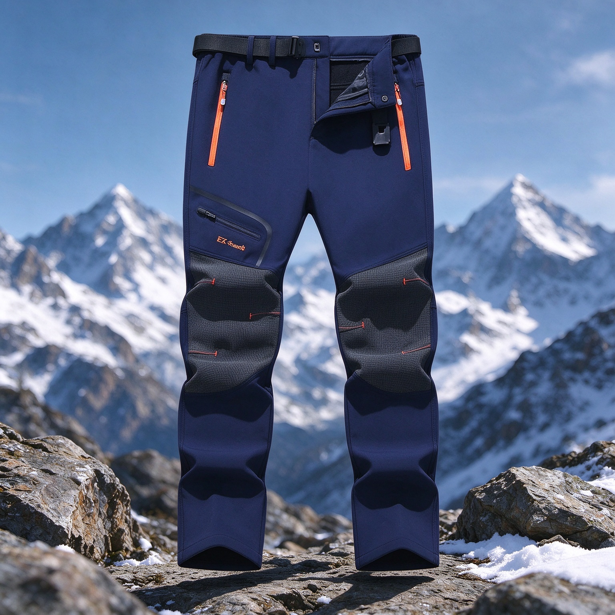 👖Men’s Fleece-Lined Softshell Hiking Pants