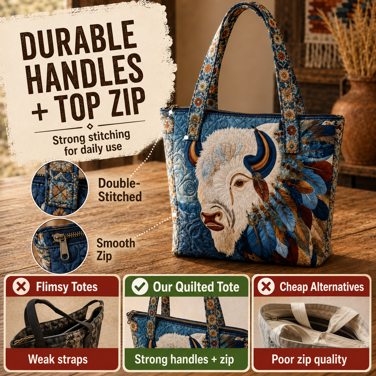 Denim Blue - Majestic Bison
