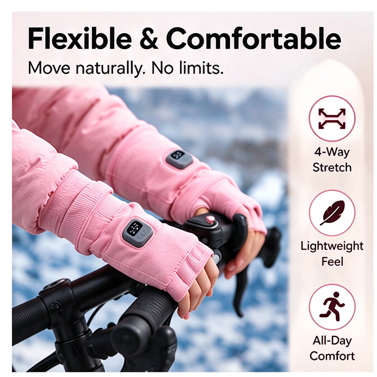 ✋Unisex Rechargeable Heated Fingerless Gloves