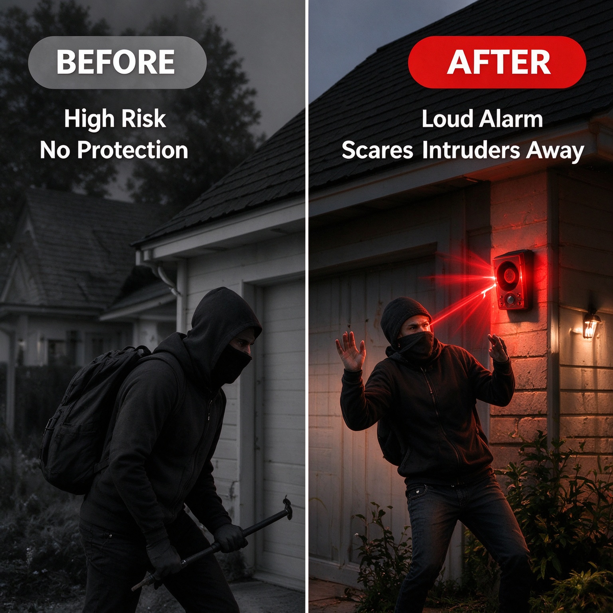 Solar-powered infrared sensor alarm