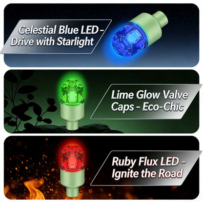 🏎️ Vibration-Sensitive LED Tire Valve Caps