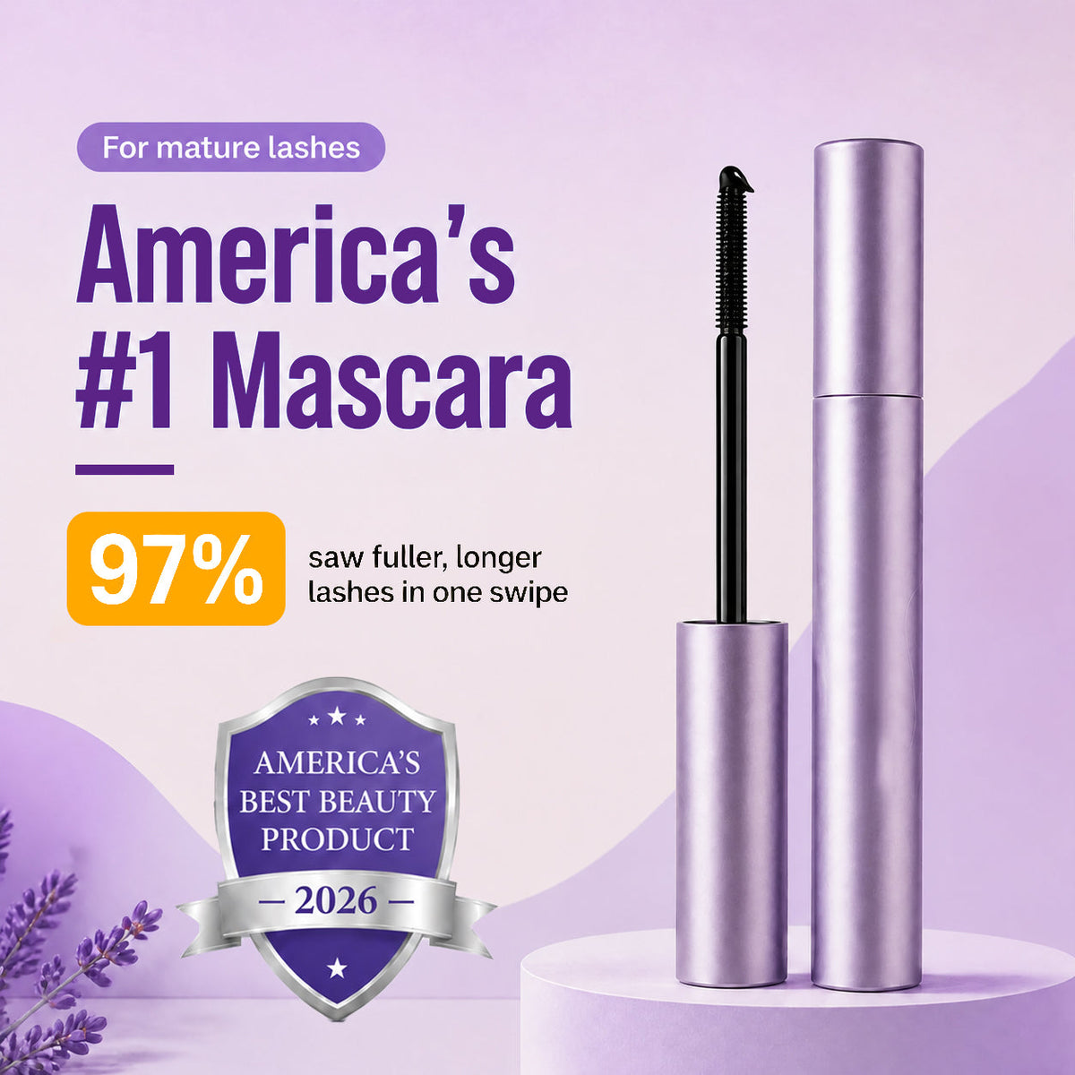 ✨ PrimeLash Nourishing Mascara – Instant Volume & Length for Mature Lashes