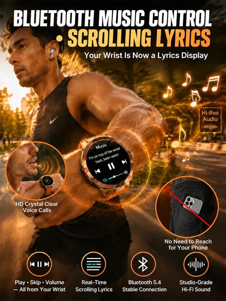 Stylish multi-functional sports monitoring watch