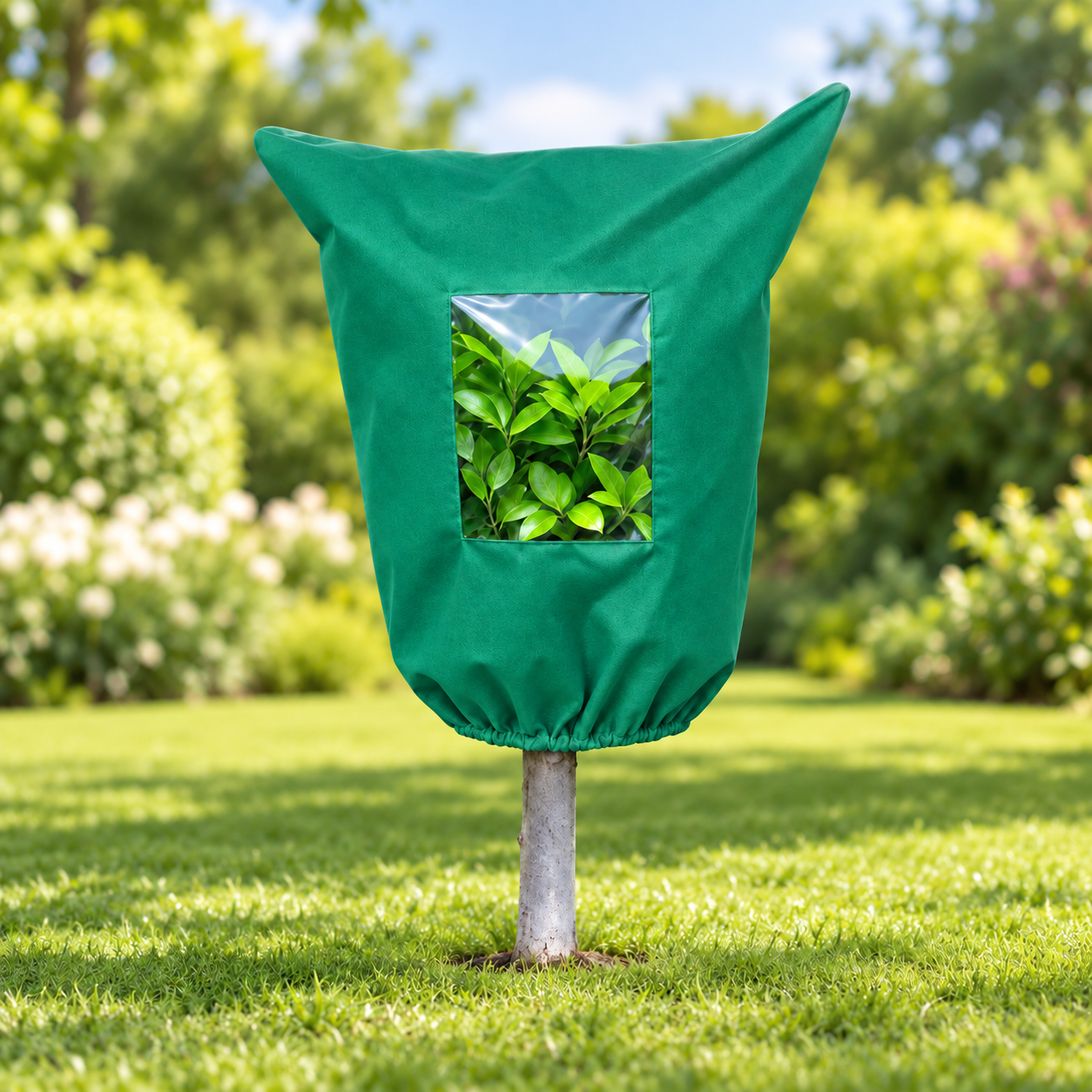 🌱Plant cover with zipper, drawstring, and transparent panel - suitable for trees, plants, and shrubs