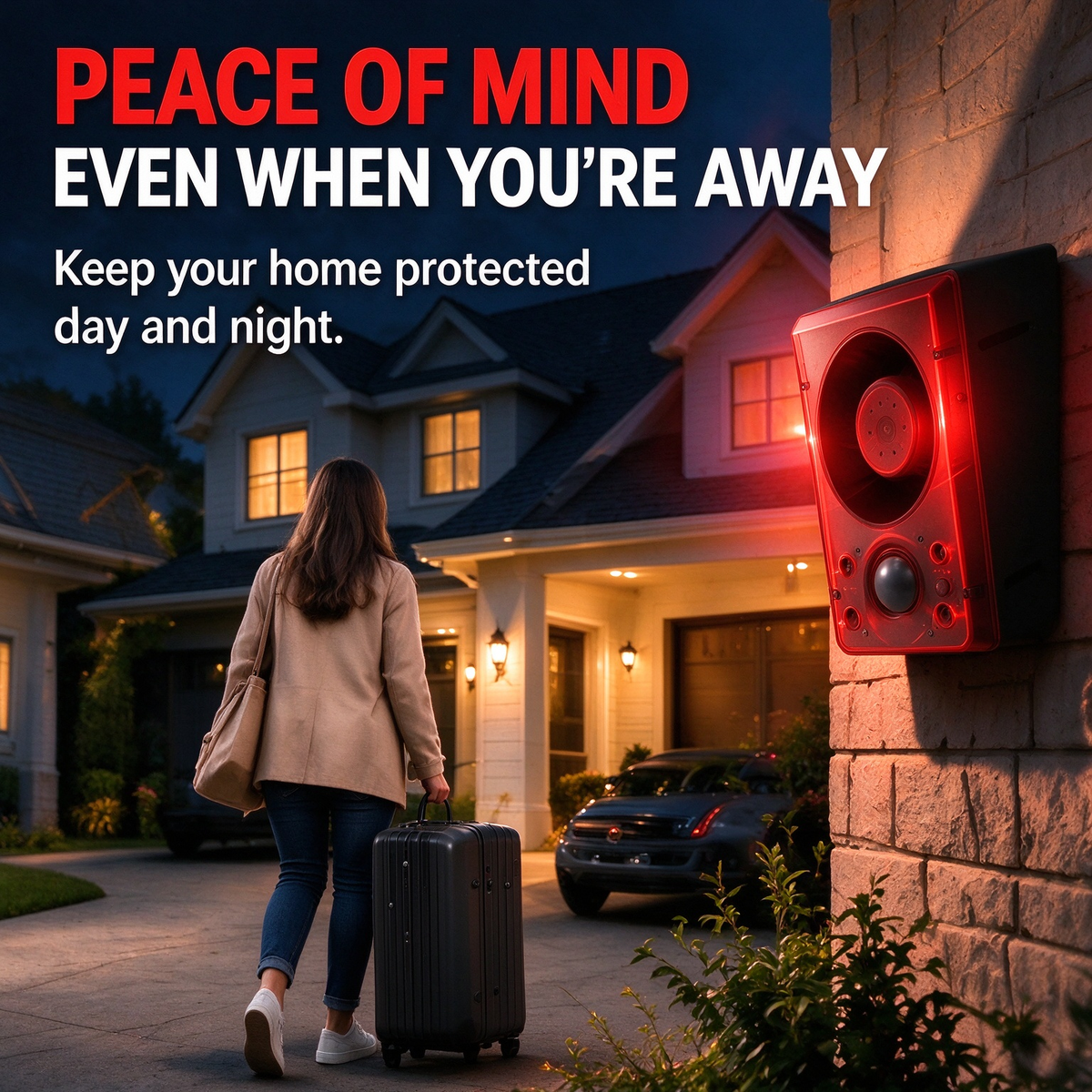 Solar-powered infrared sensor alarm