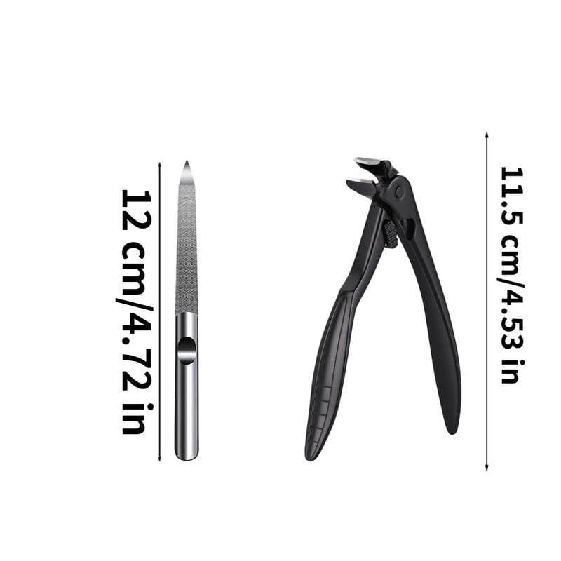 ✂️🖤 Easy-Grip Curved Nail Clipper for Seniors