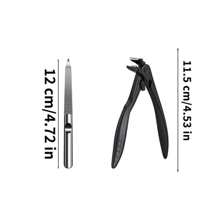 ✂️🖤 Easy-Grip Curved Nail Clipper for Seniors