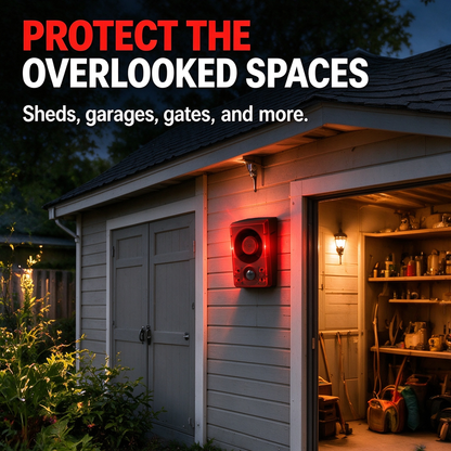Solar-powered infrared sensor alarm