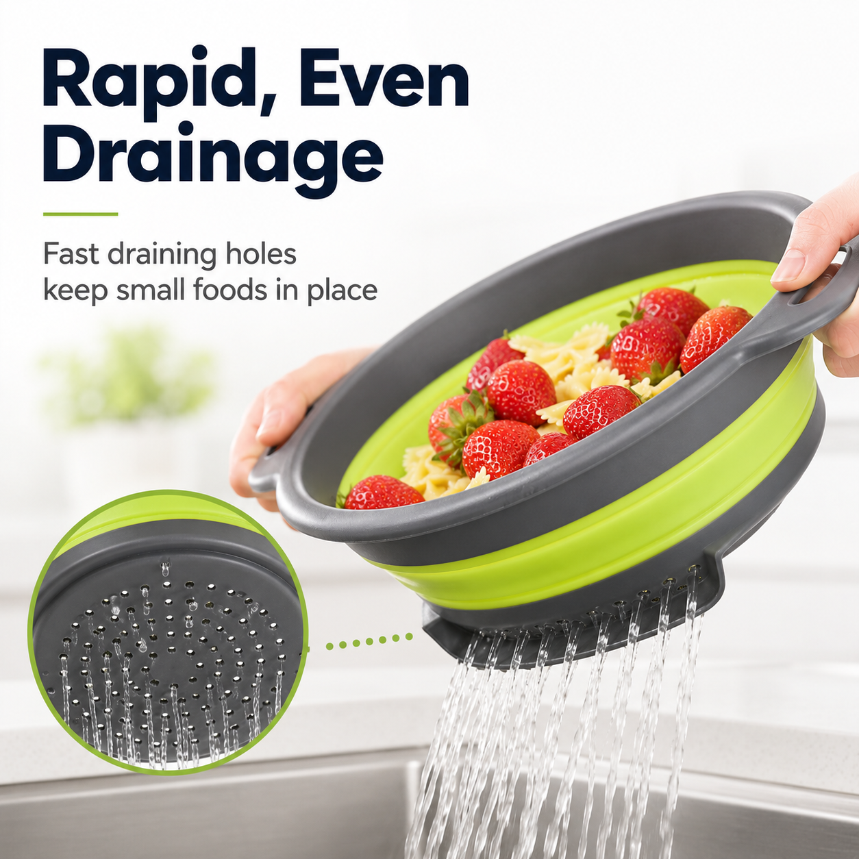 🌊Foldable Drain Basket Set - with Drain Base