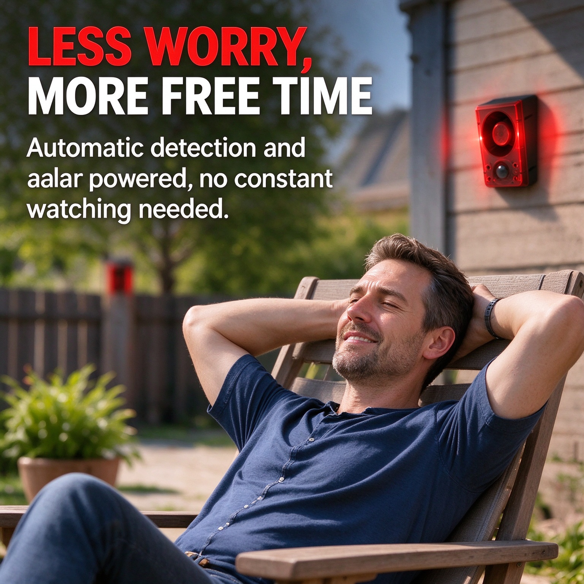 Solar-powered infrared sensor alarm