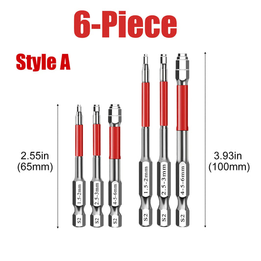 🔩 S2 Steel Hex Bit Set | Magnetic No-Slip Screwdriver Bits ✨