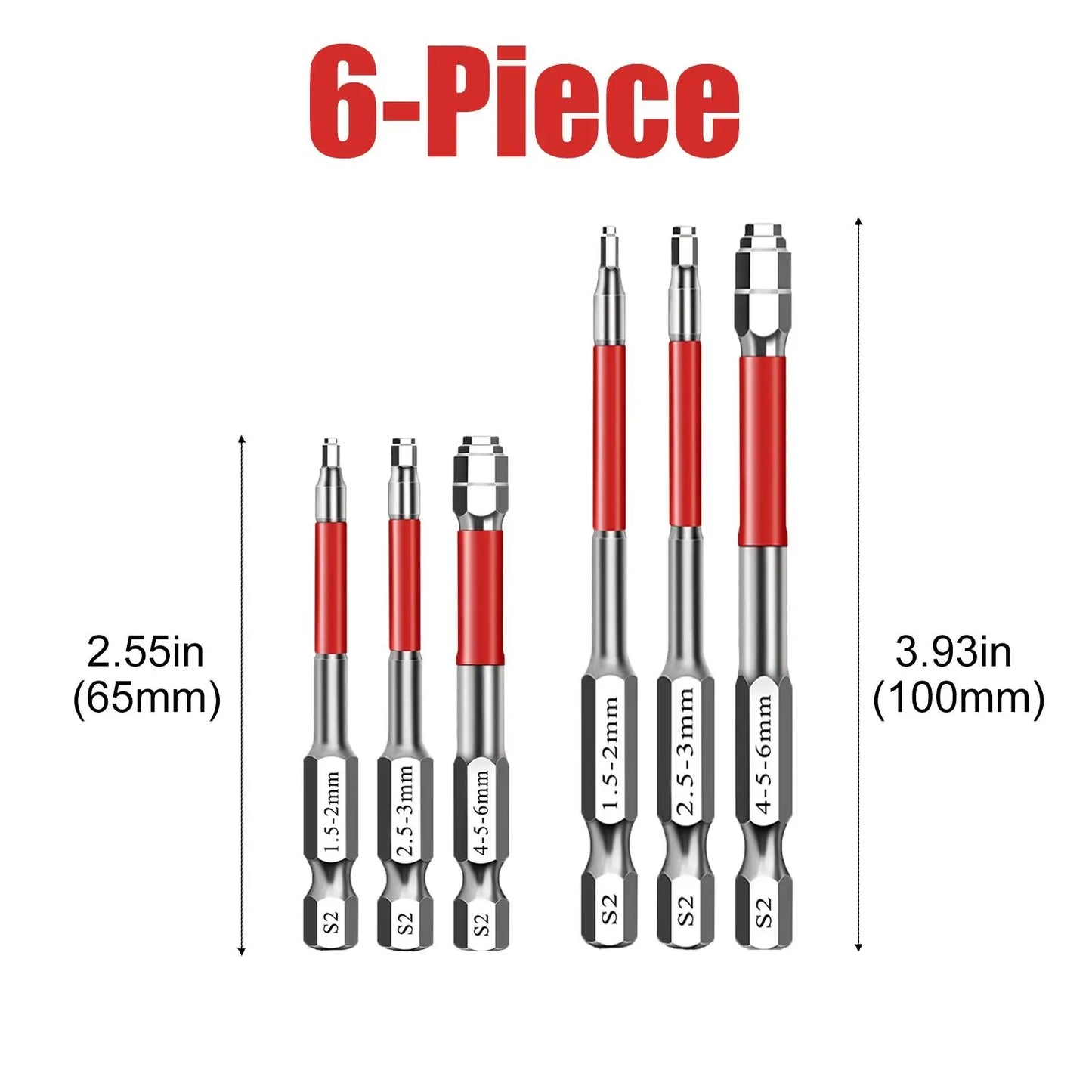 🔩 S2 Steel Hex Bit Set | Magnetic No-Slip Screwdriver Bits ✨
