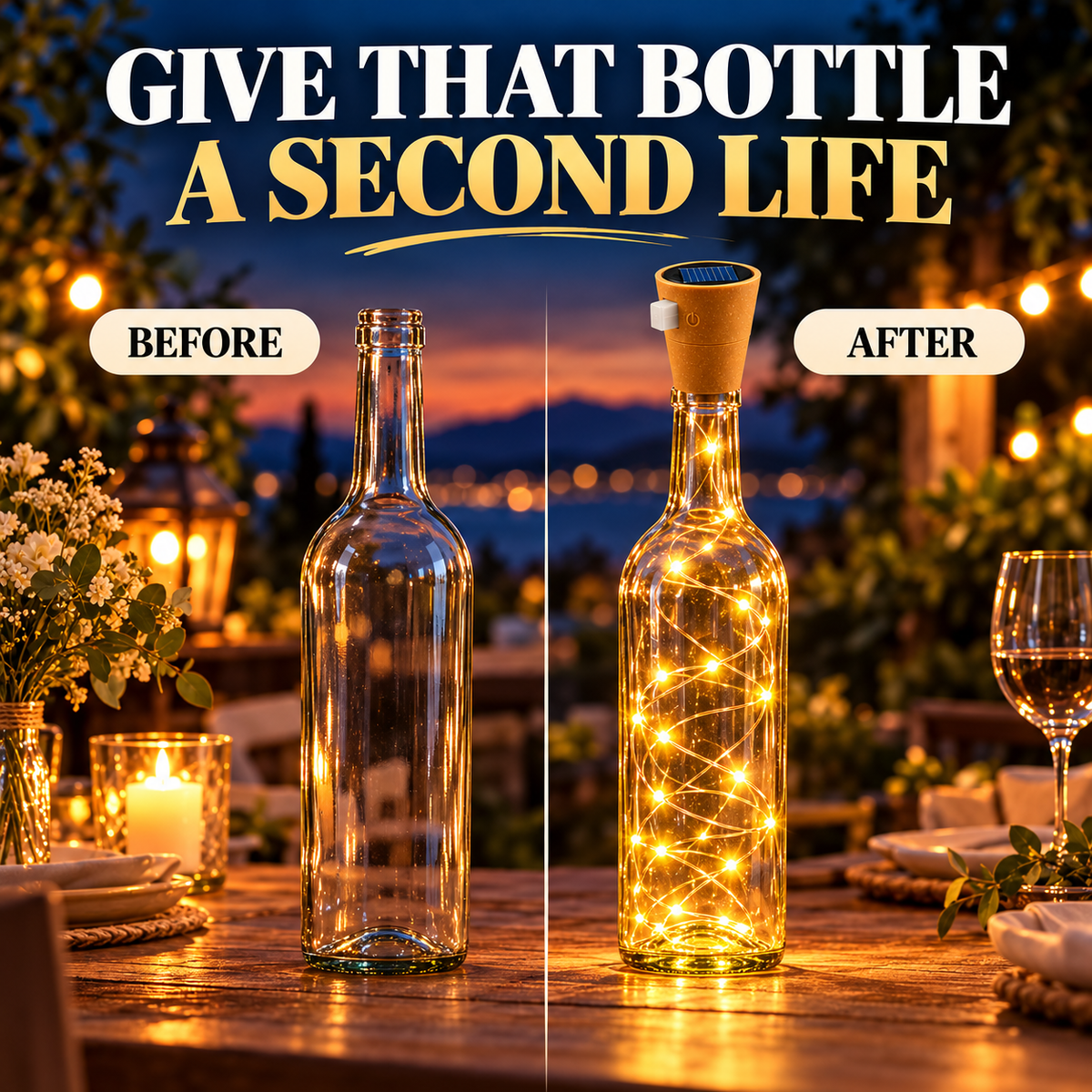 ☀️ Solar Bottle Cork Fairy Lights 🍾 Turn Empty Bottles into Cozy Decor ✨