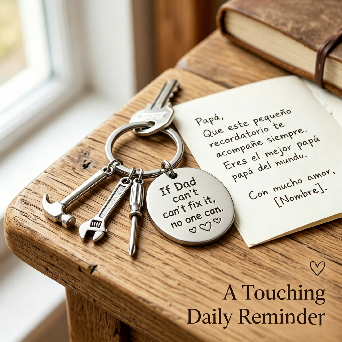 "Recuerda Que Te Amo Papa" Keychain