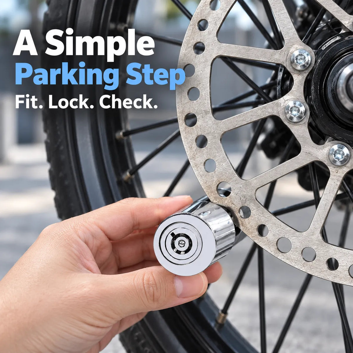 🔒 Compact Disc Brake Lock with 2 Keys