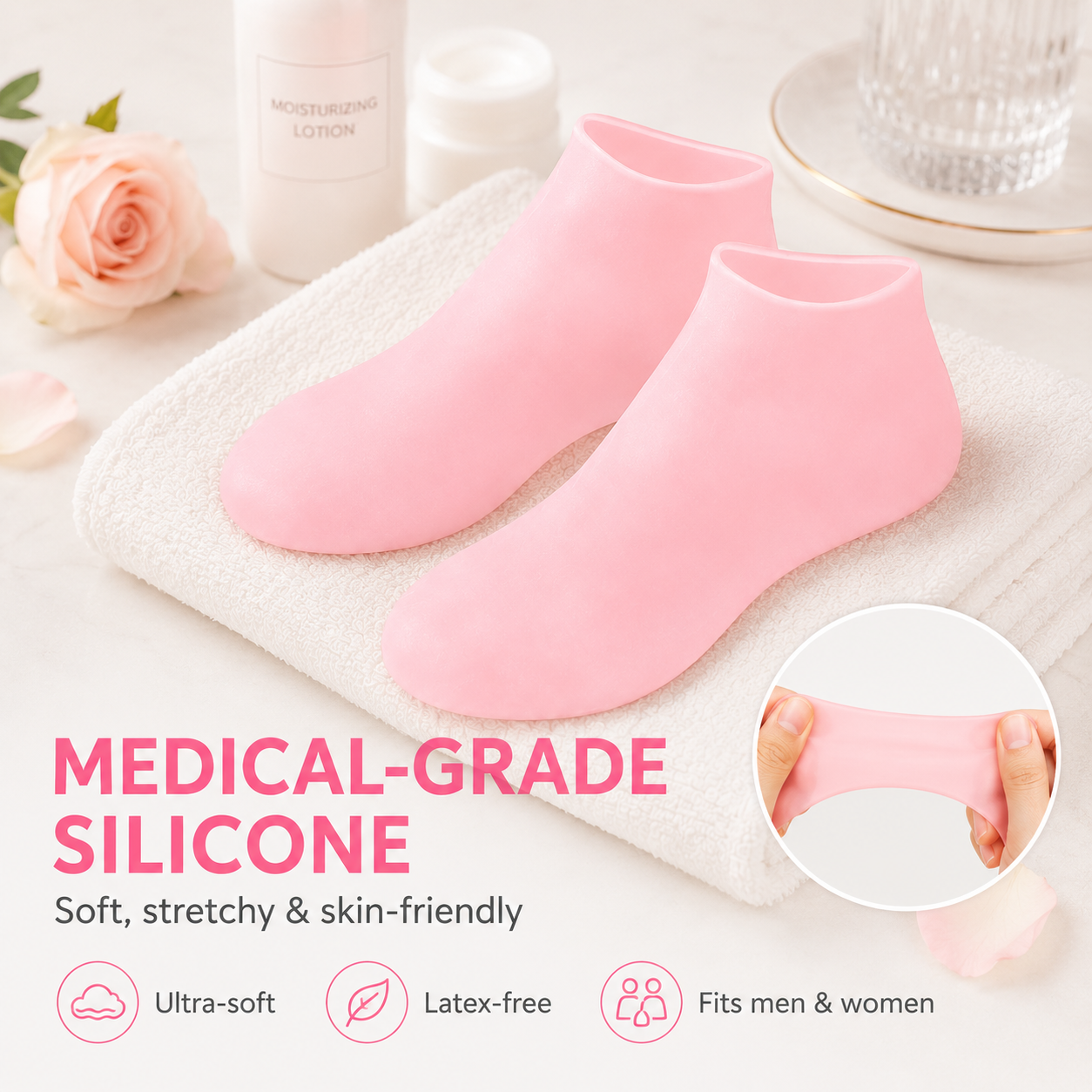 Cracked Heel Repair Silicone Socks Value Pack (2 / 5 / 8 Pairs)