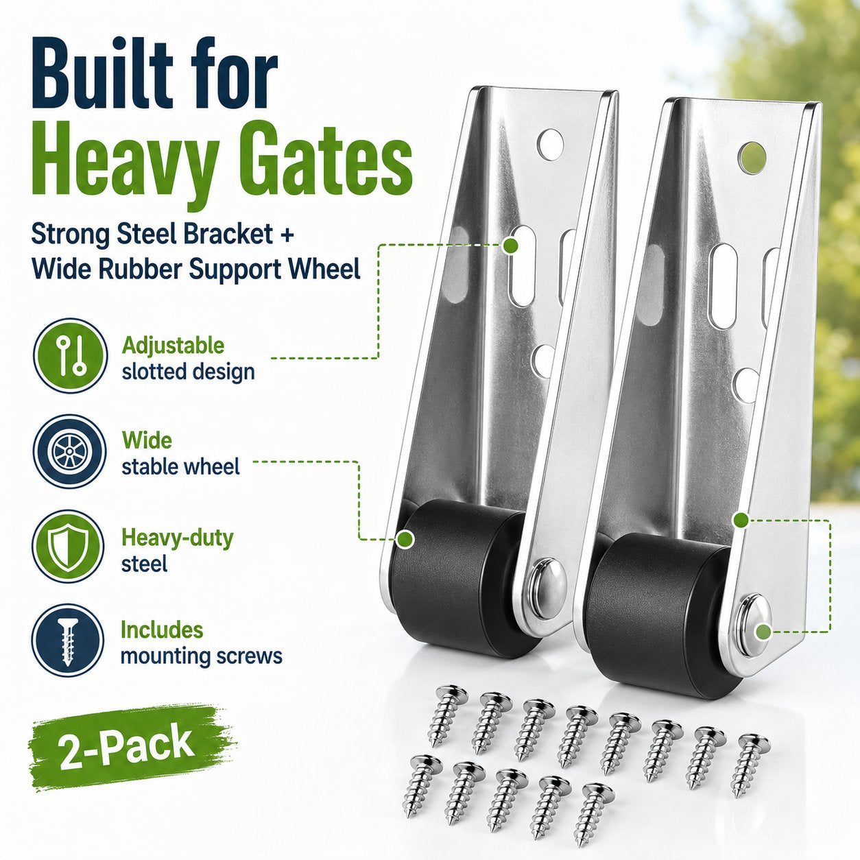 🔧 110LBS Vertical Track Roller – Anti-Wobble Door Guide System