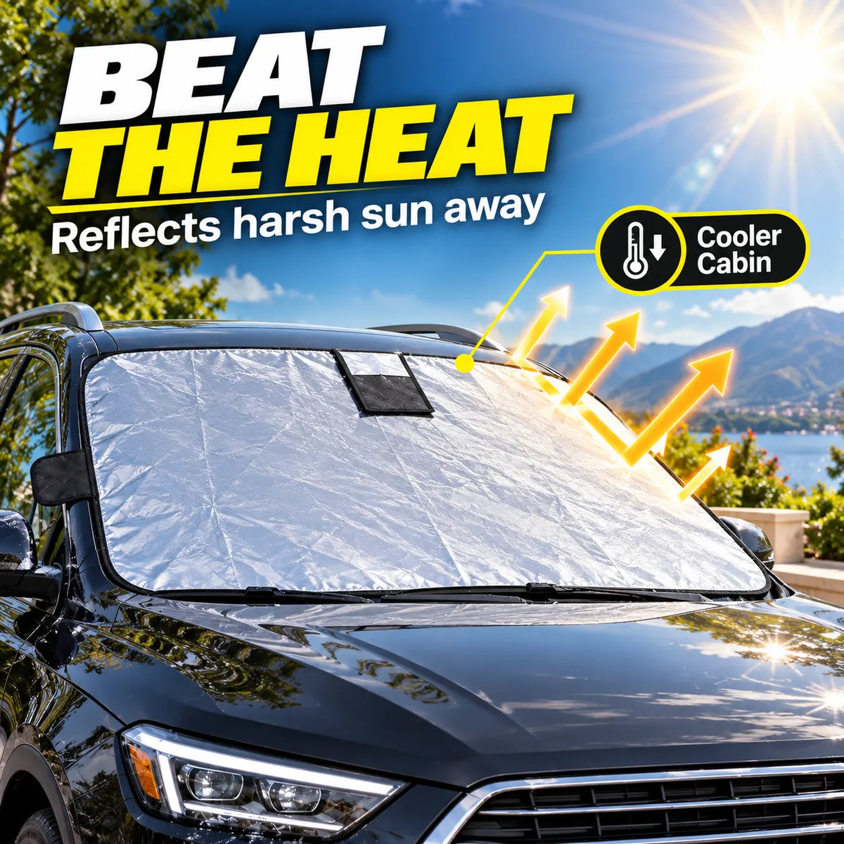 Reversible All-Weather Windshield Cover – Snow, Ice & Sun Protection