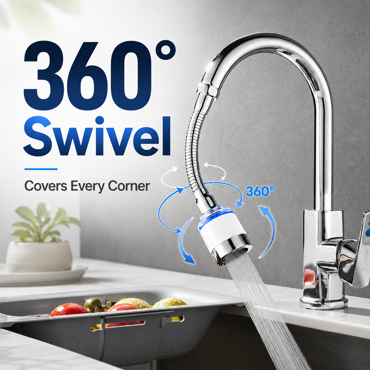 💧 360° Swivel Water Purifier & Aerator