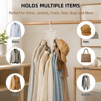 V-Shaped Double-Sided Closet Organizer Hanger