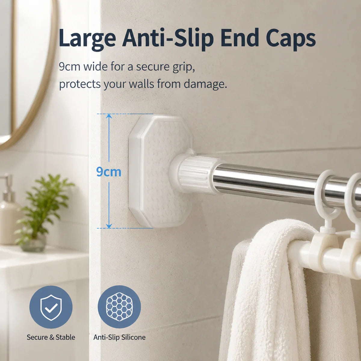 🏠 Drill-Free Adjustable Tension Rod – Instant Storage, Zero Wall Damage