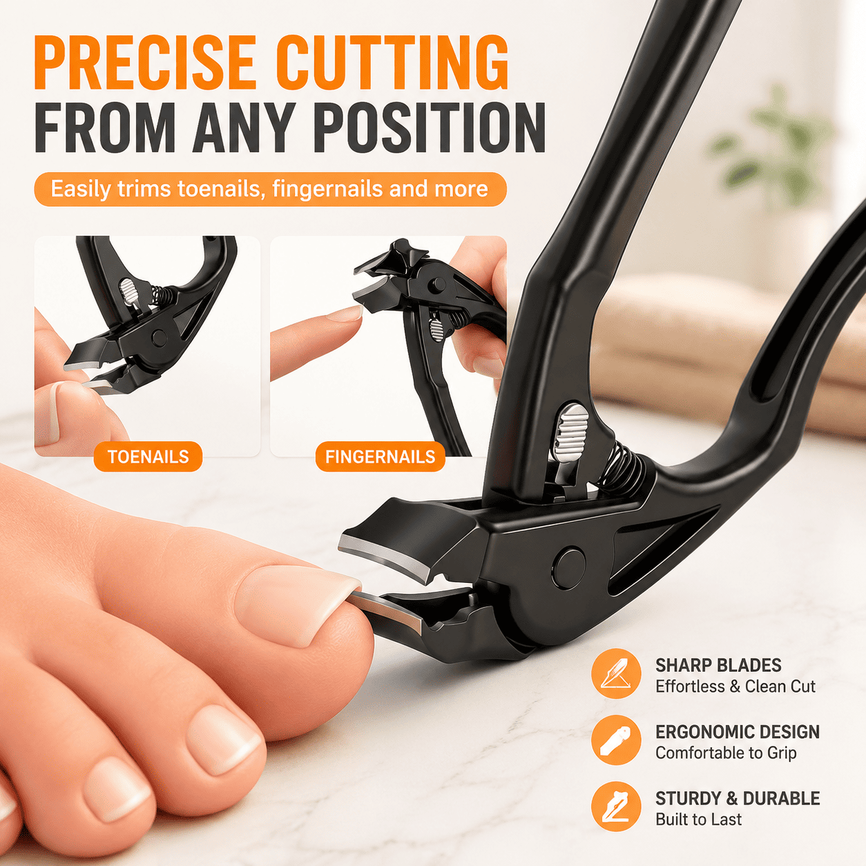 ✂️Professional Extra Long Handle Nail Clippers for Thick & Fungal Nails✨