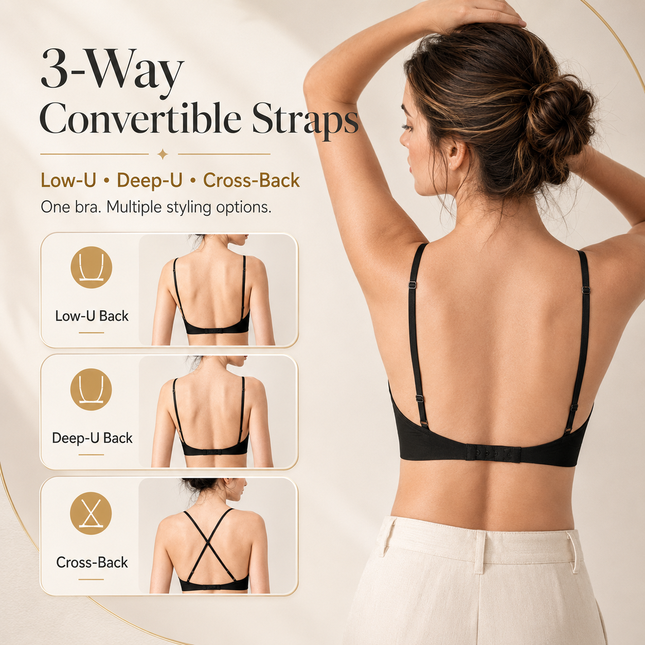 🌬️ Seamless Air-Vent Low Back Bra