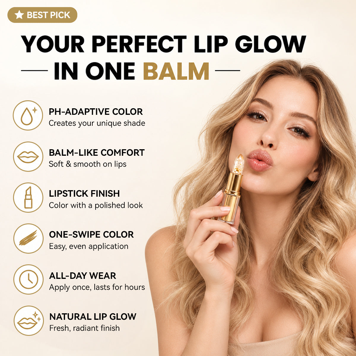 💄 Hydrating Lip Plumping Balm for Smooth, Fine Line-Free Lips