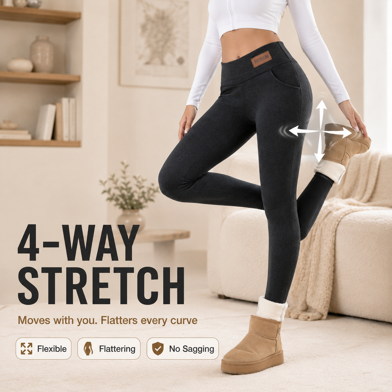 🔥 Fleece-Lined Thermal Leggings with Pockets