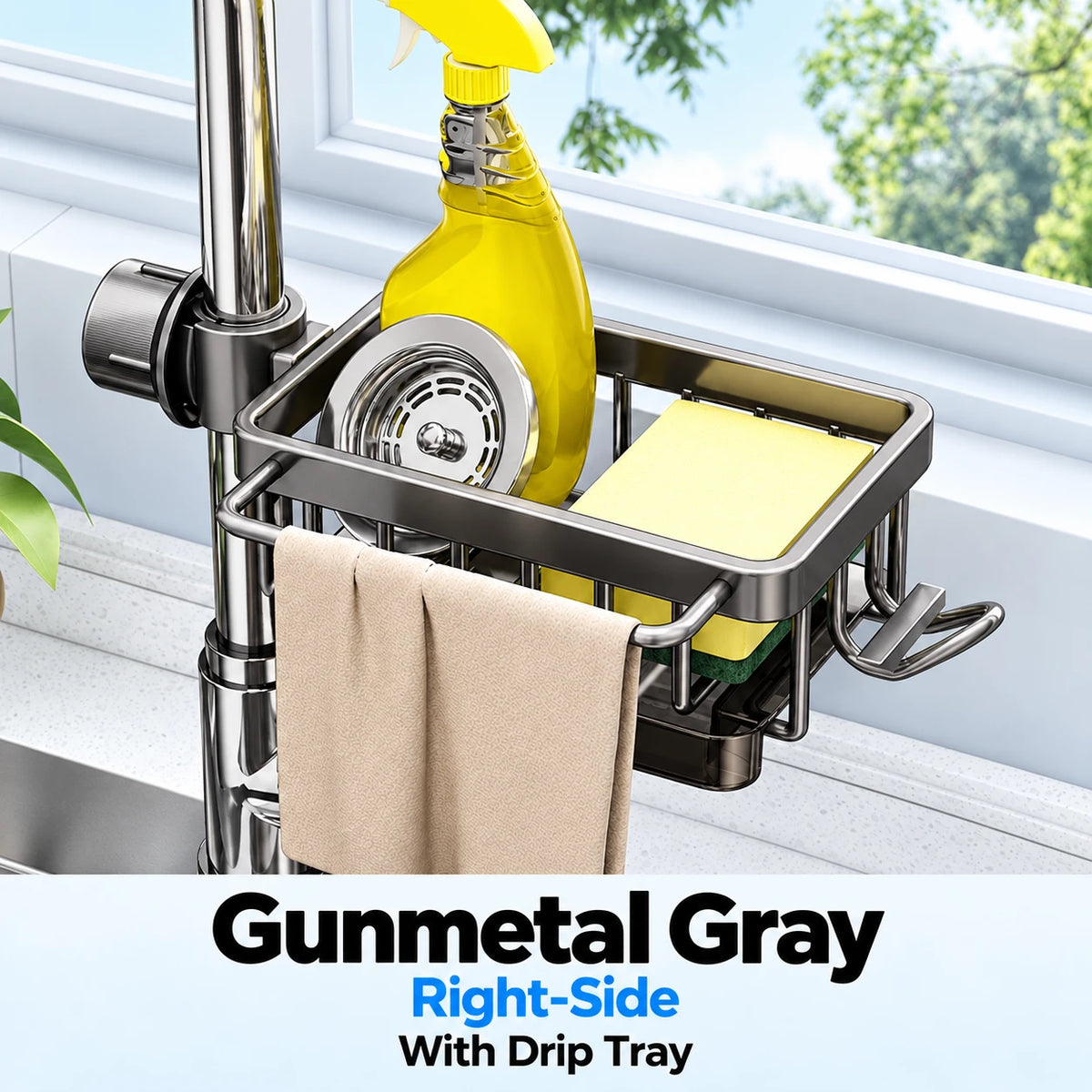 Faucet-Mounted Sink Caddy 🧺 Clutter-Free Sink Organizer