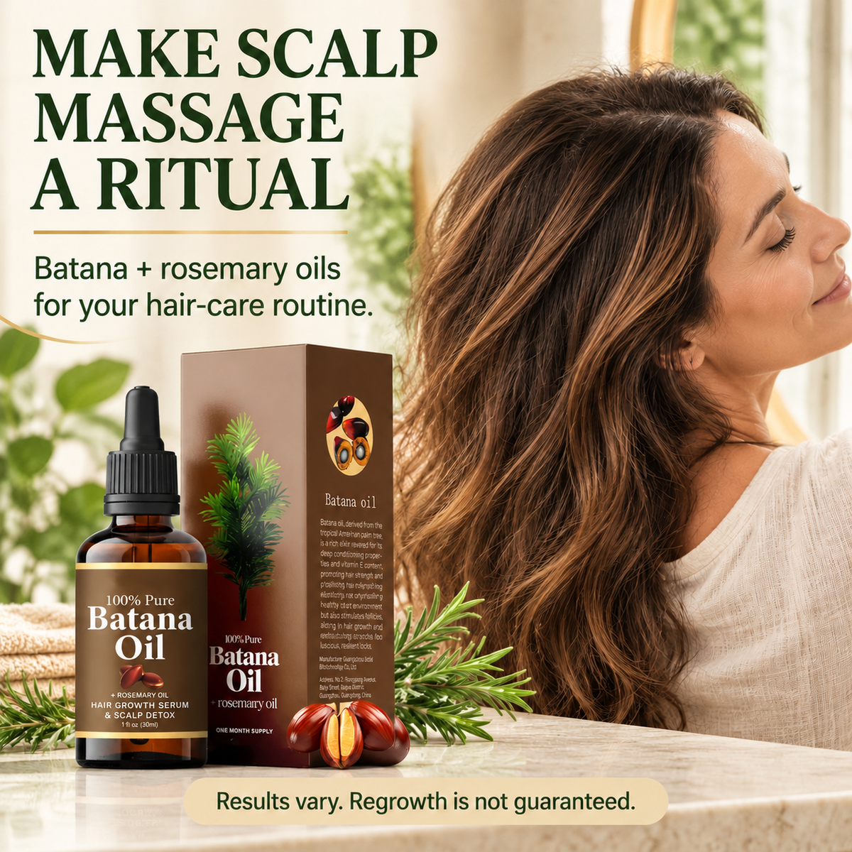 🌿 Batana & Rosemary Hair Oil Serum – Nourish Your Scalp & Revive Your Shine