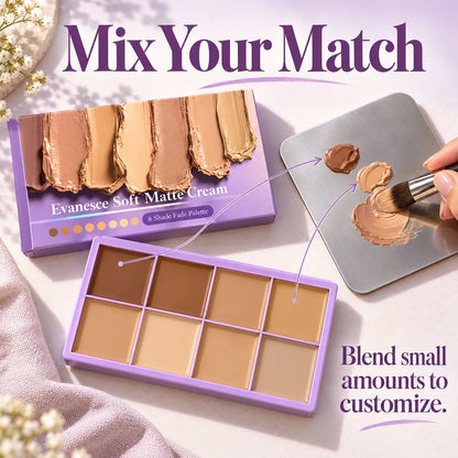 ✨ 8-Color Cream Concealer & Contour Palette – Custom-Blend Shades to Conceal, Brighten & Sculpt