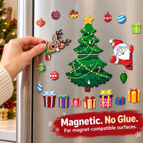 🎄 Christmas Fridge Magnets – 23-Piece Holiday Makeover
