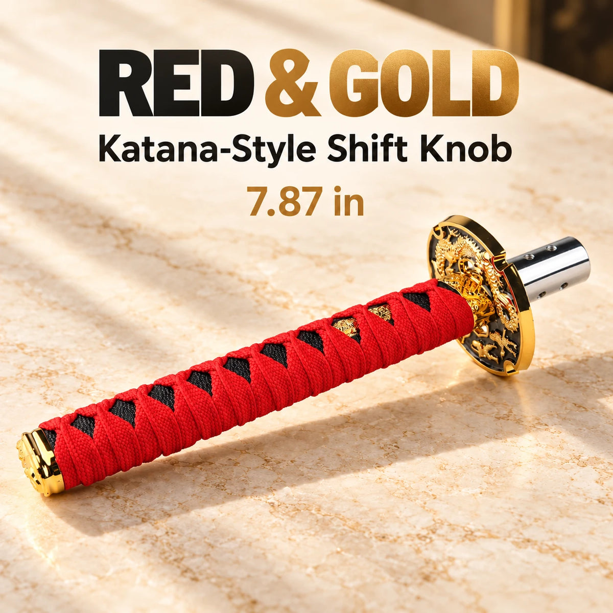 Katana-Style Shift Knob 🗡️ Cord-Wrapped Interior Upgrade