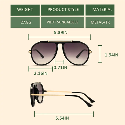 😎 Oversized Aviator Sunglasses – Retro 70s Summer Style ☀️