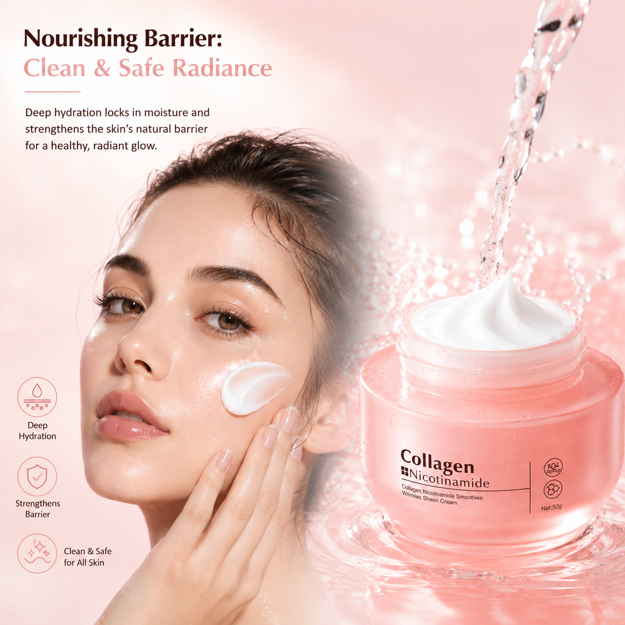 🌸 Radiant Collagen & Nicotinamide Smoothies Cream