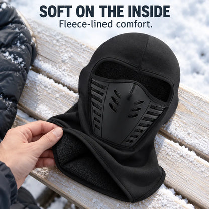 ❄️ Winter Fleece Balaclava with 3D Face Panel | Full Head, Face & Neck Coverage 🏔️