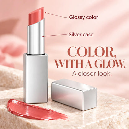 💄 Glossy Tinted Lipstick ✨ Sheer Color & Luminous Shine — 4 Shades